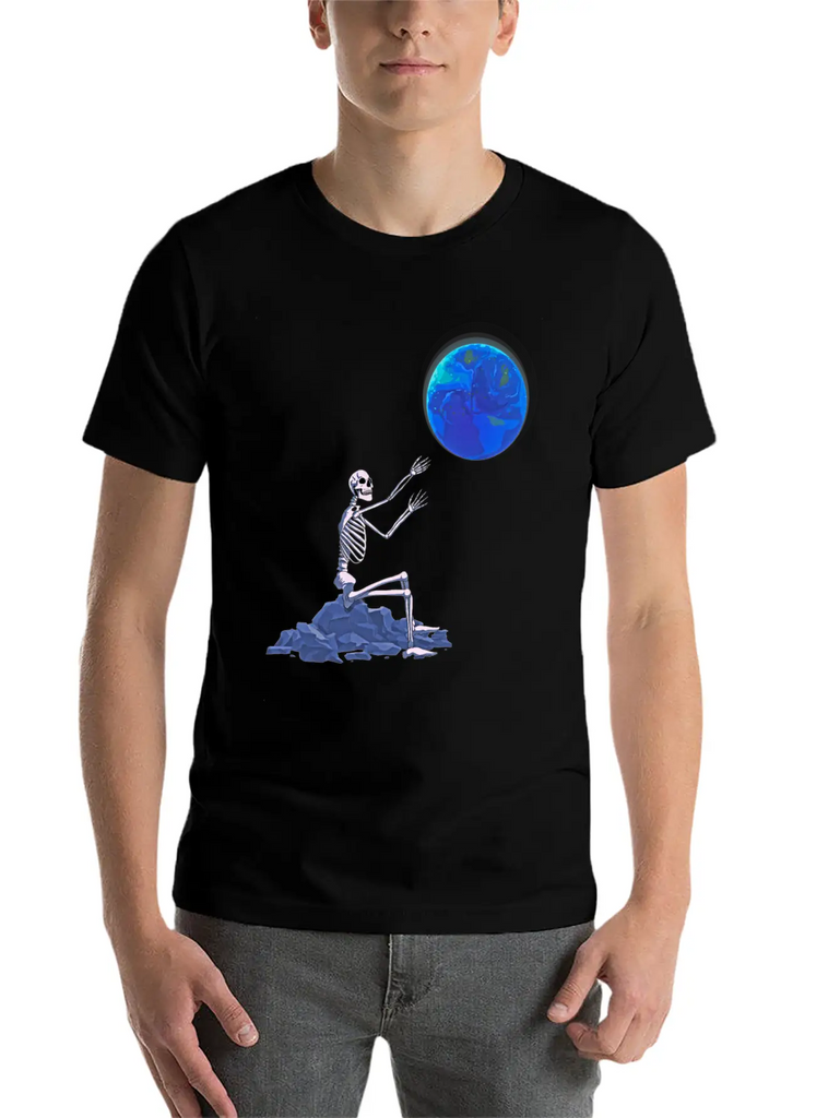 Atom Punk Aesthetic Vaporwave Skeleton Unisex Short Sleeve Soft Cotton T-Shirt – Casual Everyday Wear