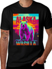 Wasilla Alaska Poster – Pop Art Bear Sunset Breathable Graphic T-Shirt – Perfect For Casual Days